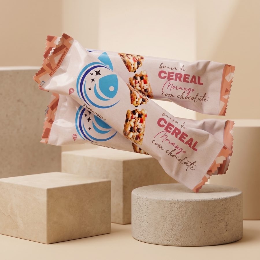 Barra de cereal - Embalagem personalizada · pacote individual