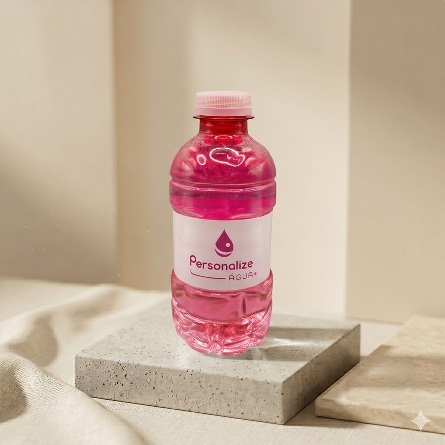 Água saborizada 350 ml - Garrafa PET · rótulo vinil adesivo