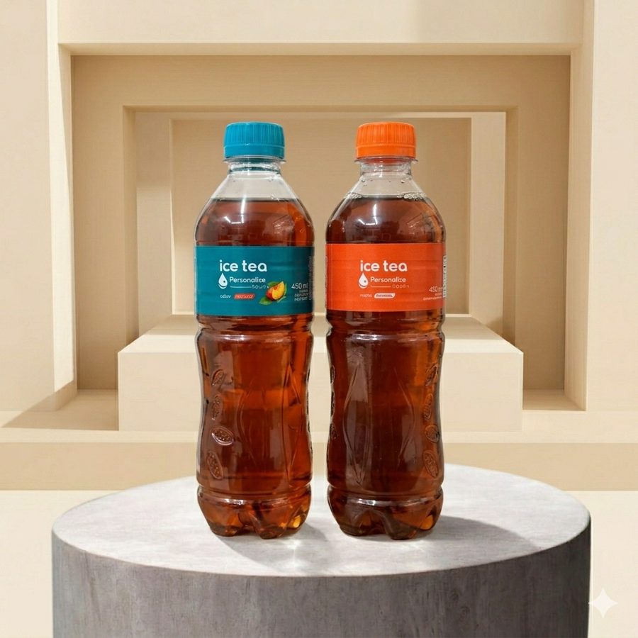 Ice tea - Garrafa PET · rótulo vinil adesivo
