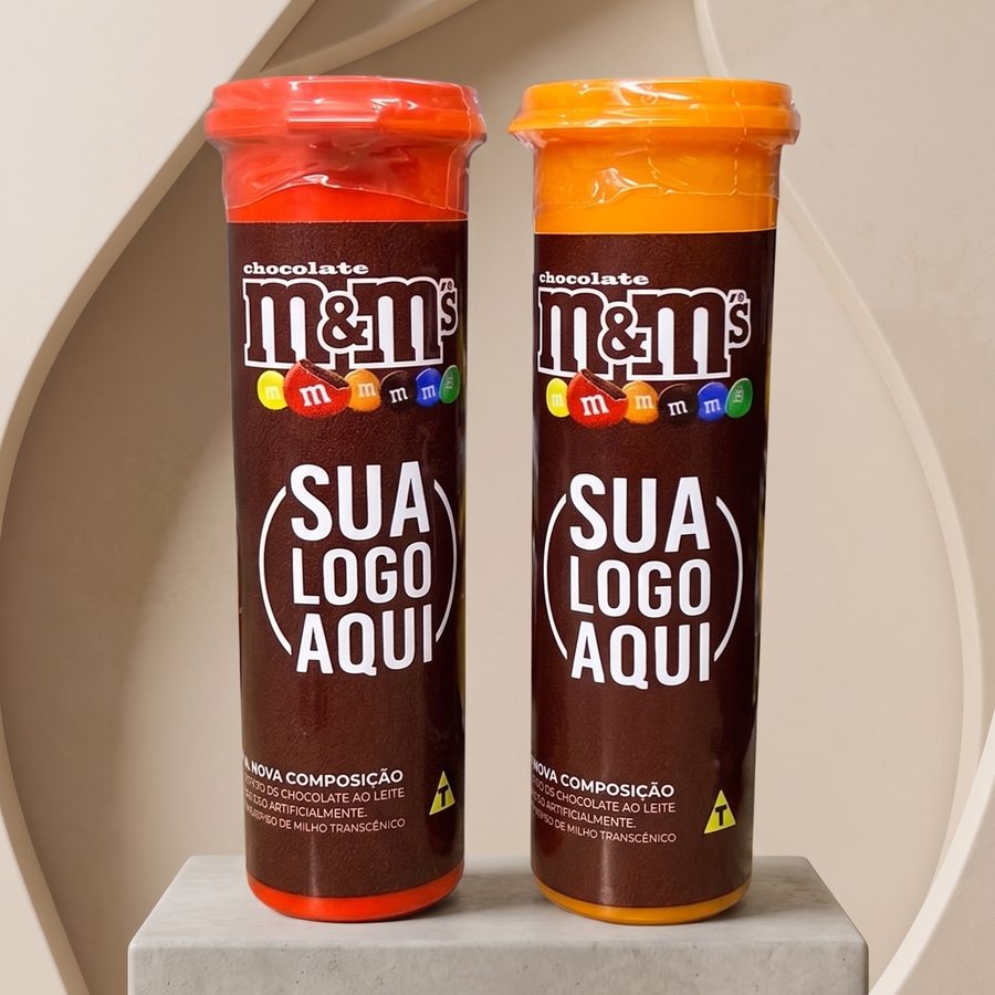 Tubo de M&M's - Embalagem personalizada · vários sabores