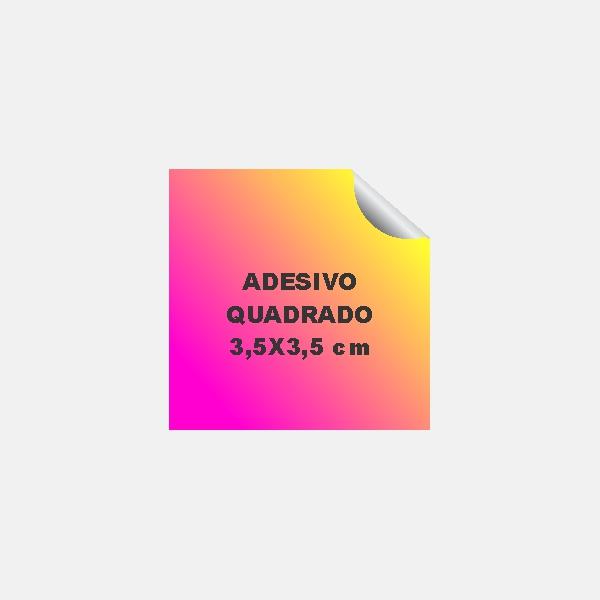 Quadrado 3,5 cm - Vinil adesivo brilho · corte reto