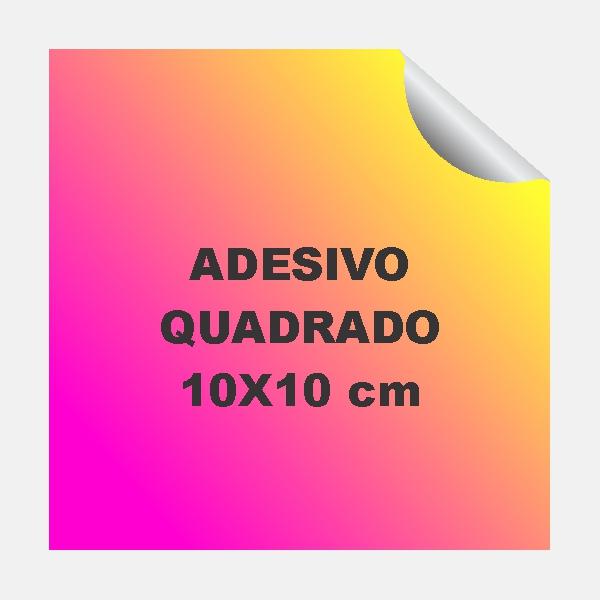 Quadrado 10 cm - Vinil adesivo brilho · corte reto