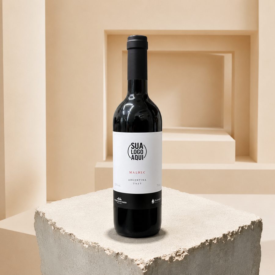 Vinho tinto 750 ml - Garrafa de vidro · rótulo personalizado