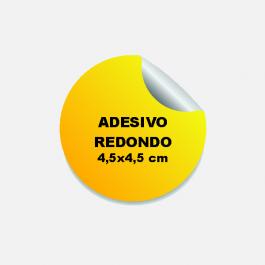 Adesivo Redondo 4,5 cm Plástico Vinil Adesivo Brilho 4,5x4,5 cm 4x0 Fundo Branco Leitoso Corte Redondo 