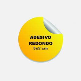 Adesivo Redondo 5 cm Plástico Vinil Adesivo Brilho 5x5 cm 4x0 Fundo Branco Leitoso Corte Redondo 